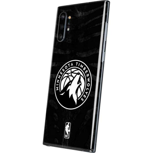 NBA Minnesota Timberwolves Black Animal Print Galaxy Note 10 Plus Skin