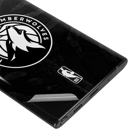 NBA Minnesota Timberwolves Black Animal Print Galaxy Note 10 Plus Skin