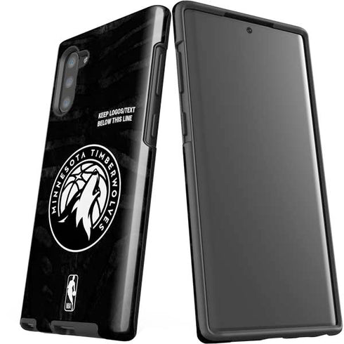 NBA Minnesota Timberwolves Black Animal Print Galaxy Note 10 Pro Case