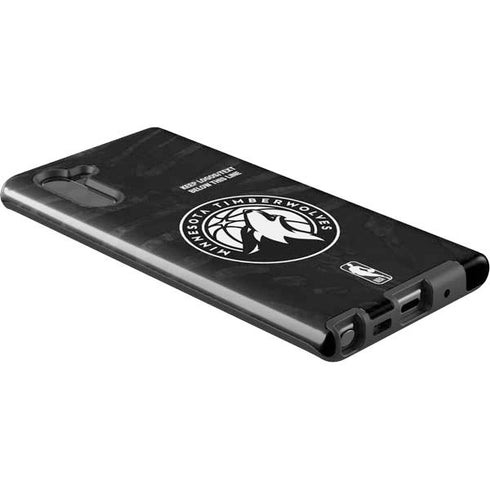 NBA Minnesota Timberwolves Black Animal Print Galaxy Note 10 Pro Case