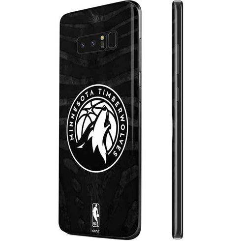 NBA Minnesota Timberwolves Black Animal Print Galaxy Note 8 Skin