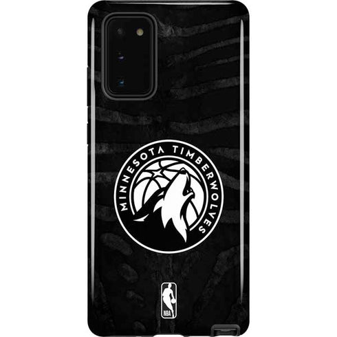 NBA Minnesota Timberwolves Black Animal Print Galaxy Note20 5G Pro Case