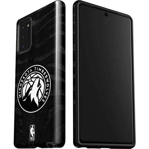NBA Minnesota Timberwolves Black Animal Print Galaxy Note20 5G Pro Case