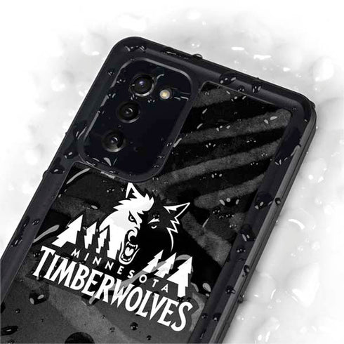 NBA Minnesota Timberwolves Black Animal Print Galaxy Note20 5G Waterproof Case