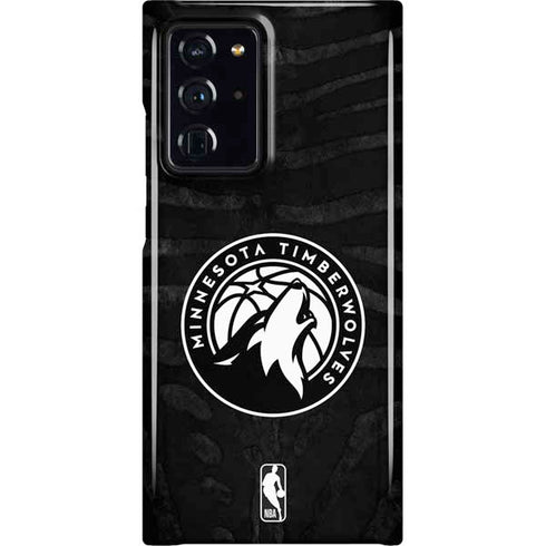 NBA Minnesota Timberwolves Black Animal Print Galaxy Note20 Ultra 5G Lite Case