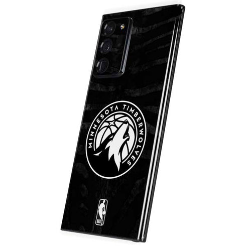 NBA Minnesota Timberwolves Black Animal Print Galaxy Note20 Ultra 5G Skin