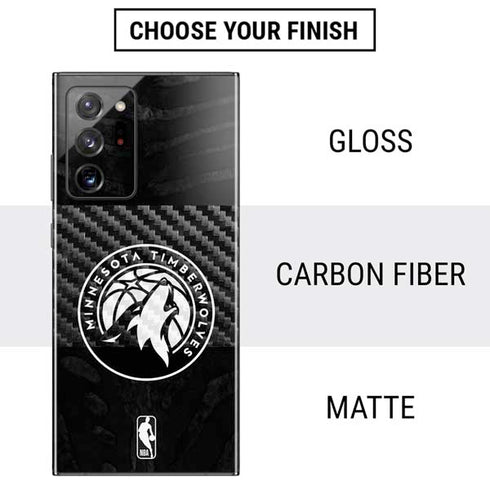 NBA Minnesota Timberwolves Black Animal Print Galaxy Note20 Ultra 5G Skin