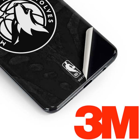 NBA Minnesota Timberwolves Black Animal Print Galaxy S10 Plus Skin