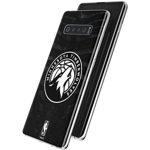 NBA Minnesota Timberwolves Black Animal Print Galaxy S10 Skin
