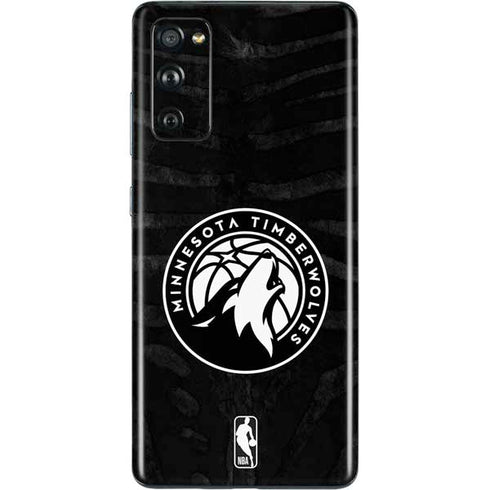 NBA Minnesota Timberwolves Black Animal Print Galaxy S20 Fan Edition Skin