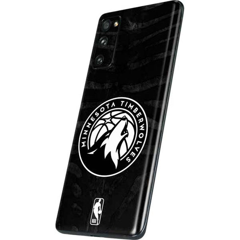 NBA Minnesota Timberwolves Black Animal Print Galaxy S20 Fan Edition Skin