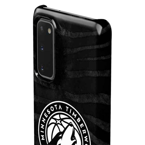 NBA Minnesota Timberwolves Black Animal Print Galaxy S20 Lite Case