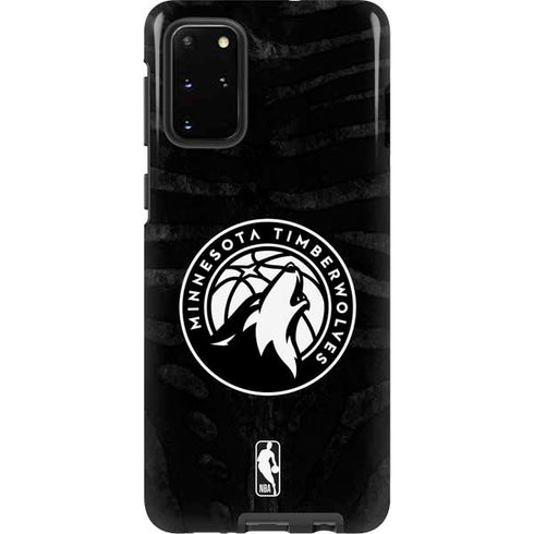 NBA Minnesota Timberwolves Black Animal Print Galaxy S20 Plus Pro Case