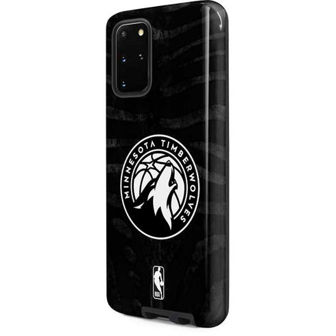 NBA Minnesota Timberwolves Black Animal Print Galaxy S20 Plus Pro Case