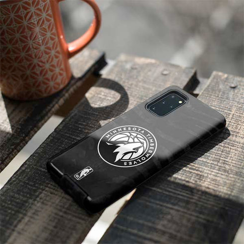 NBA Minnesota Timberwolves Black Animal Print Galaxy S20 Plus Pro Case