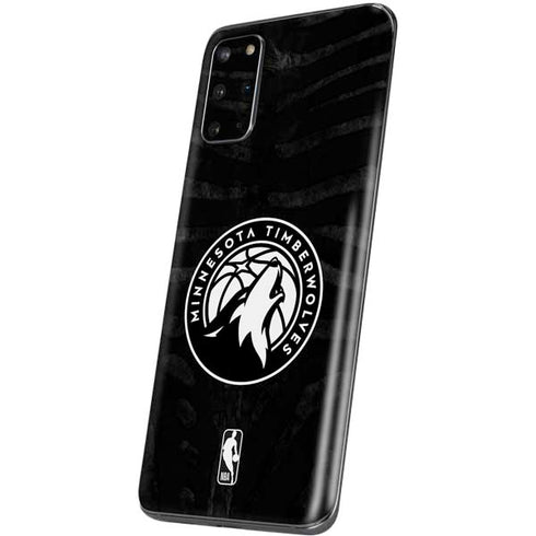 NBA Minnesota Timberwolves Black Animal Print Galaxy S20 Plus Skin