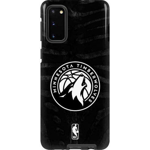 NBA Minnesota Timberwolves Black Animal Print Galaxy S20 Pro Case