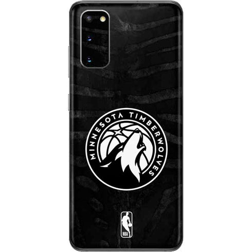NBA Minnesota Timberwolves Black Animal Print Galaxy S20 Skin