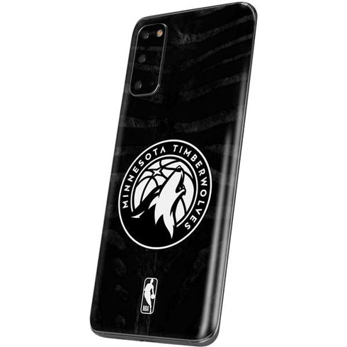 NBA Minnesota Timberwolves Black Animal Print Galaxy S20 Skin