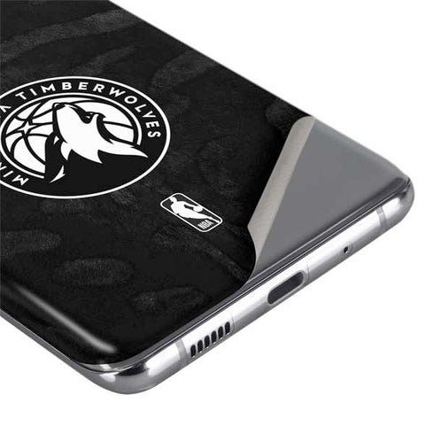 NBA Minnesota Timberwolves Black Animal Print Galaxy S20 Ultra 5G Skin