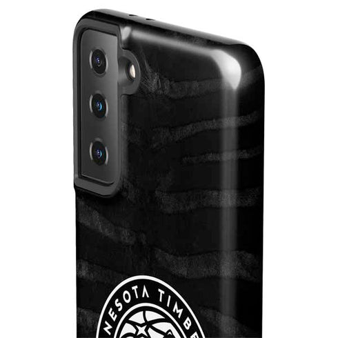 NBA Minnesota Timberwolves Black Animal Print Galaxy S21 FE Pro Case