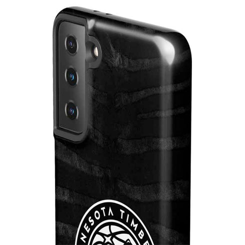 NBA Minnesota Timberwolves Black Animal Print Galaxy S21 Plus 5G Pro Case