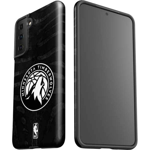 NBA Minnesota Timberwolves Black Animal Print Galaxy S21 Plus 5G Pro Case