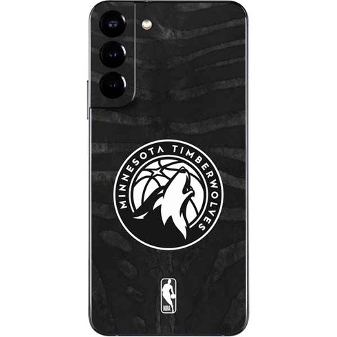 NBA Minnesota Timberwolves Black Animal Print Galaxy S22 Plus Skin
