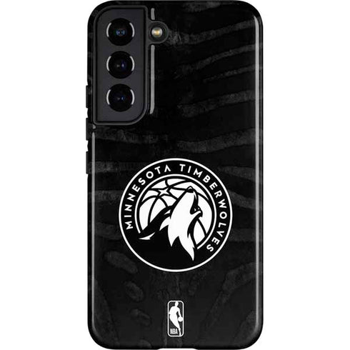 NBA Minnesota Timberwolves Black Animal Print Galaxy S22 Pro Case