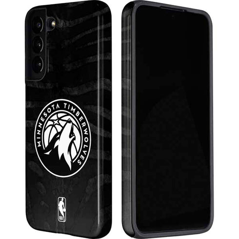 NBA Minnesota Timberwolves Black Animal Print Galaxy S22 Pro Case