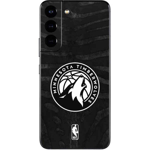 NBA Minnesota Timberwolves Black Animal Print Galaxy S22 Skin