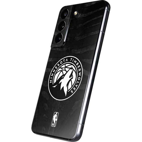 NBA Minnesota Timberwolves Black Animal Print Galaxy S22 Skin