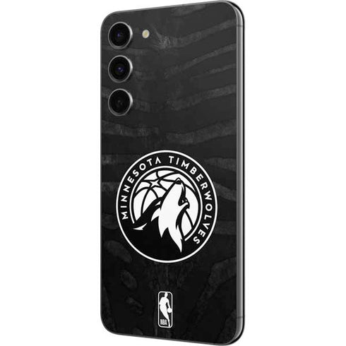NBA Minnesota Timberwolves Black Animal Print Galaxy S23 Plus Skin