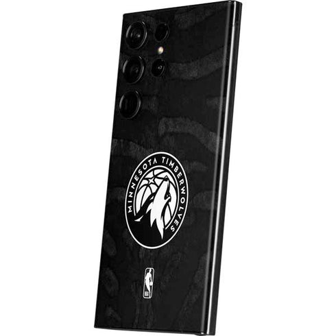 NBA Minnesota Timberwolves Black Animal Print Galaxy S23 Ultra Skin