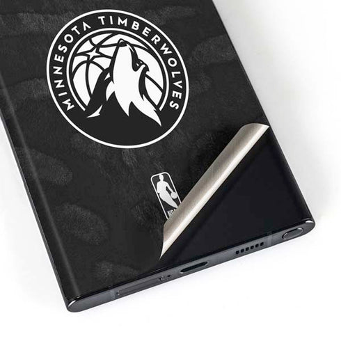 NBA Minnesota Timberwolves Black Animal Print Galaxy Skins
