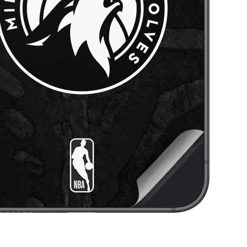 NBA Minnesota Timberwolves Black Animal Print Galaxy S24 Plus Skin