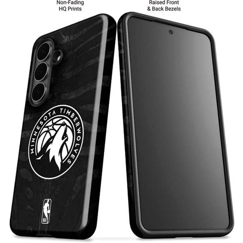 NBA Minnesota Timberwolves Black Animal Print Galaxy S26 Plus Impact Case