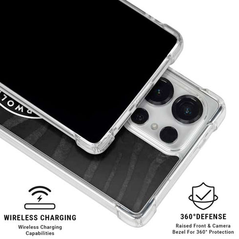 NBA Minnesota Timberwolves Black Animal Print Galaxy S26 Ultra Clear Case