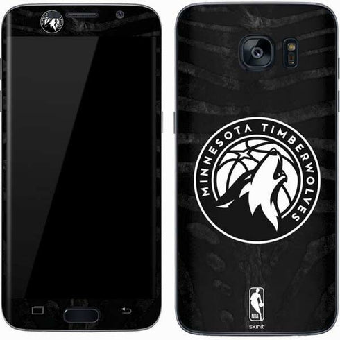 NBA Minnesota Timberwolves Black Animal Print Galaxy S7 Skin