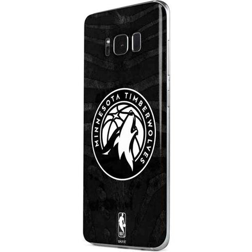 NBA Minnesota Timberwolves Black Animal Print Galaxy S8 Skin