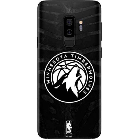 NBA Minnesota Timberwolves Black Animal Print Galaxy S9 Plus Skin