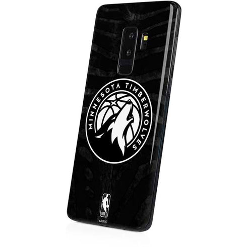 NBA Minnesota Timberwolves Black Animal Print Galaxy S9 Plus Skin