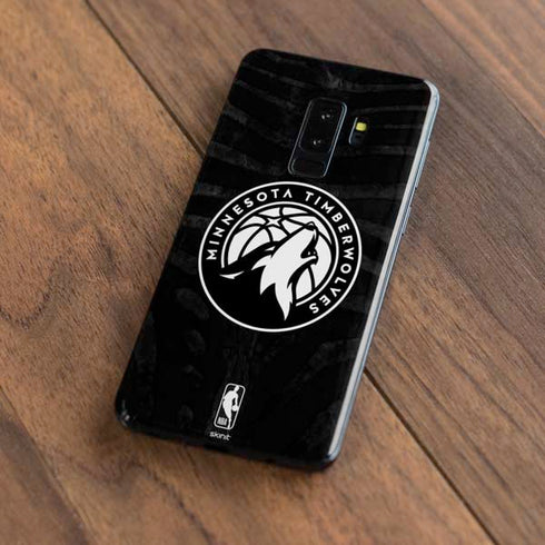 NBA Minnesota Timberwolves Black Animal Print Galaxy S9 Plus Skin