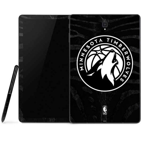 NBA Minnesota Timberwolves Black Animal Print Samsung Galaxy Tab Skin