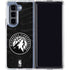 NBA Minnesota Timberwolves Black Animal Print Galaxy Z Fold5 5G Clear Case