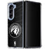 NBA Minnesota Timberwolves Black Animal Print Galaxy Z Fold5 5G Clear Case