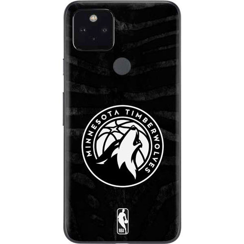 NBA Minnesota Timberwolves Black Animal Print Google Pixel 4a 5G Skin