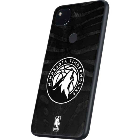 NBA Minnesota Timberwolves Black Animal Print Google Pixel 4a Skin