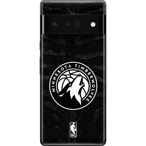 NBA Minnesota Timberwolves Black Animal Print Google Pixel 6 Pro Skin
