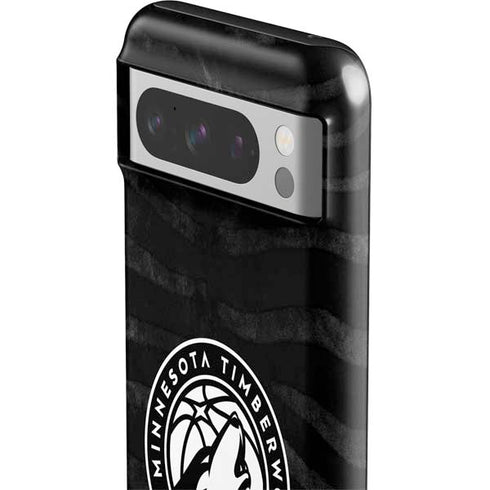 NBA Minnesota Timberwolves Black Animal Print Google Pixel 8 Pro Impact Case